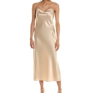 NWT Vince Cowl Neck Slip Dress Cream / Sand / Champagne Size 2 / Small